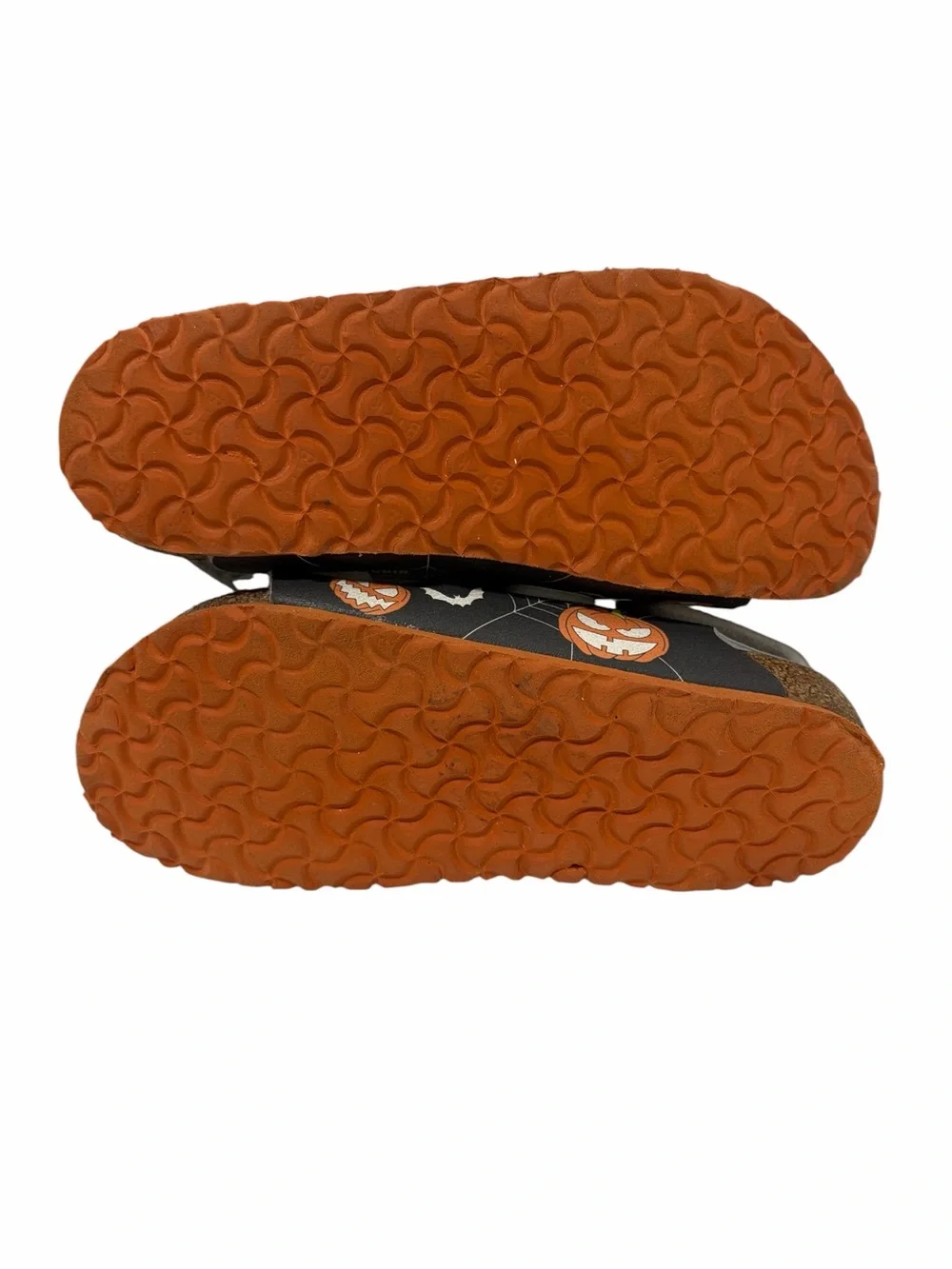 Birkenstock Kids GLOW IN THE DARK Pumpkin Print Halloween Sandals - 3/3.5